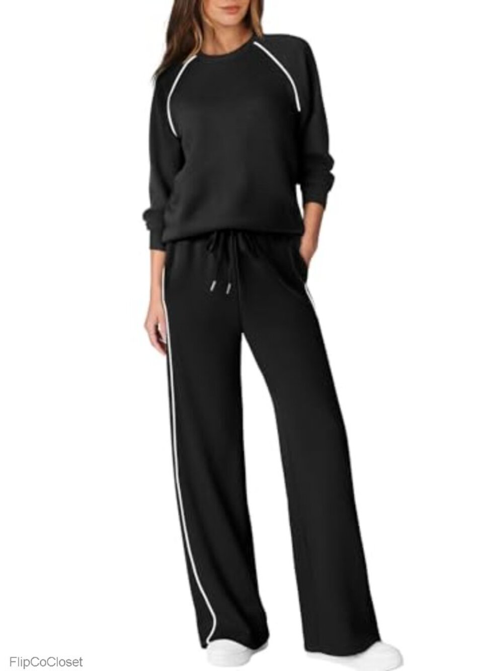 Women 2 Piece Lounge Set Polyester Rayon Spandex Sweatsuit Jogger Set